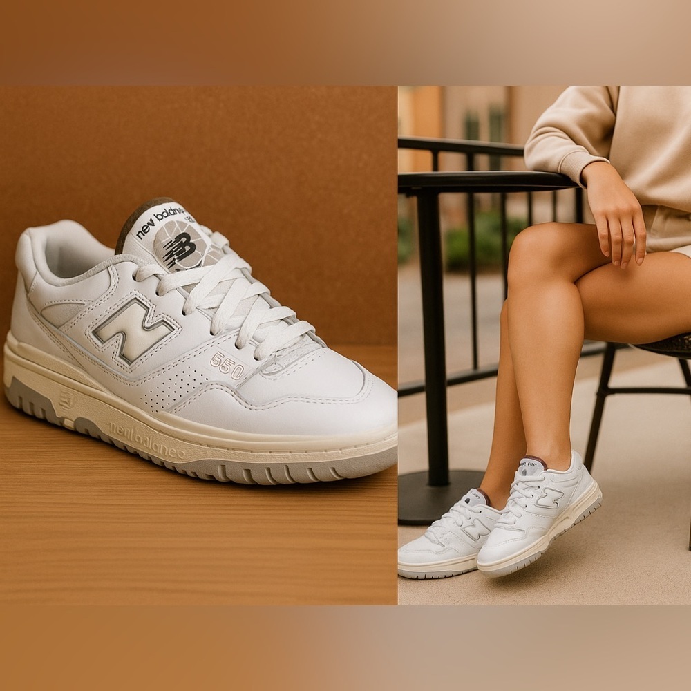 New Balance 550 White Women’s Size 7 – Classic Retro Basketball Sneaker